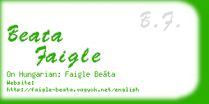beata faigle business card